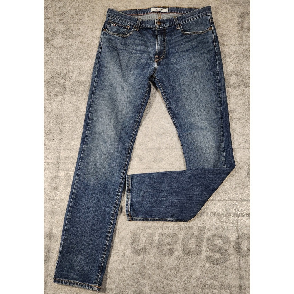 Tommy Hilfiger Jeans Men's 34x32 Blue Regular Straight Stretch